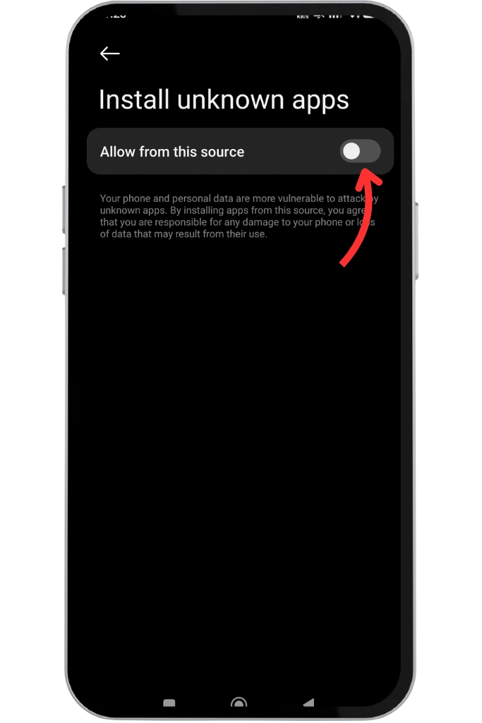 Enable Unknown Sources